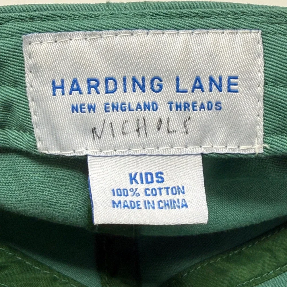 Harding Lane Kids Green Needlepoint Excavator Construction Baseball Hat Cap